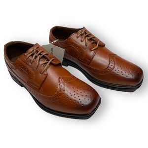 Boy’s Deer Stags Brown Chestnut Oxford Dress Shoes Sz. 2.5